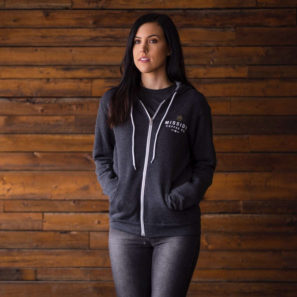 Happy Coffee Zip-Up Hoodie - Mission Coffee Co. LLC