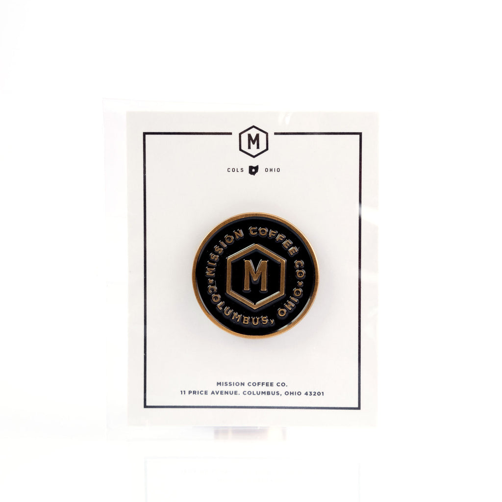 BLACK MISSION LOGO PIN - Mission Coffee Co. LLC